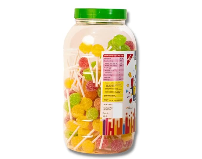 CandyVille FrootPop Sugar Coated Lollipops - Assorted Fruit Flavours - Not Individually wrapped - 150 Pieces