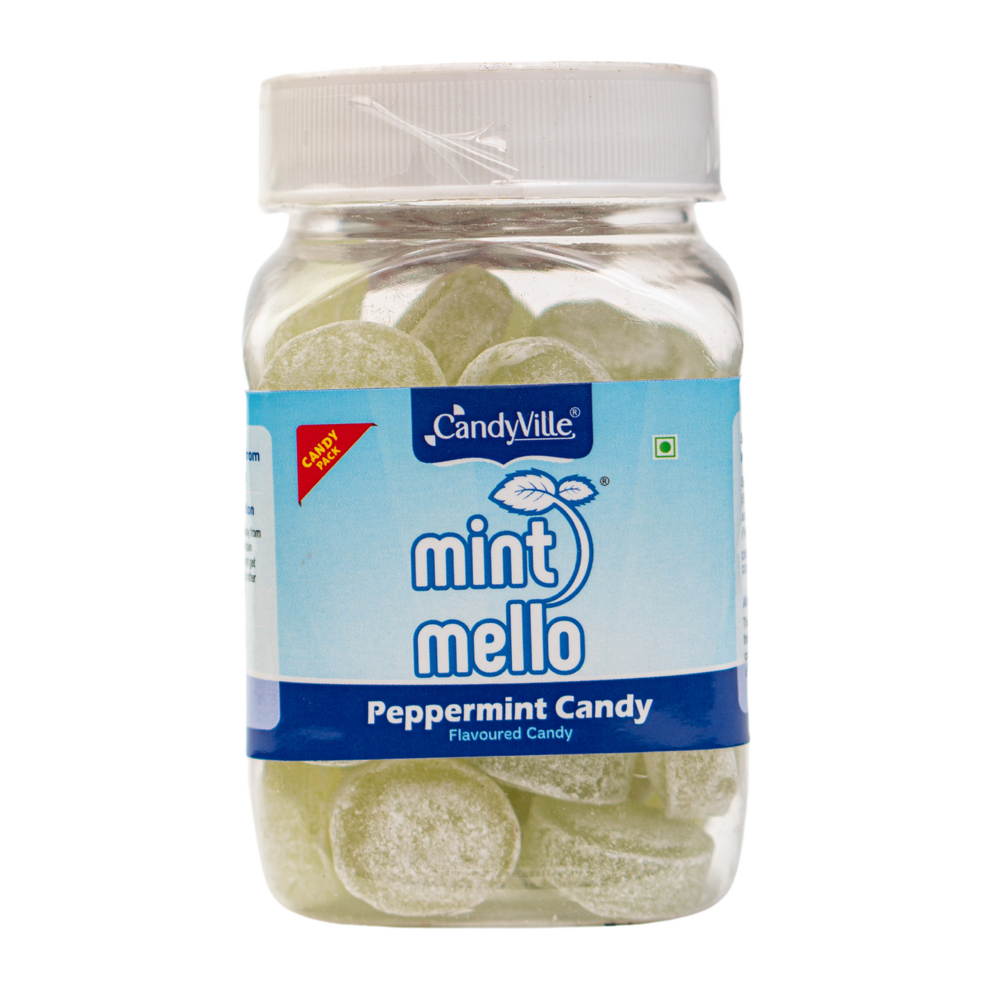 CandyVille MintMello Peppermint Candy 150g Jar - Wholesale Box of 12