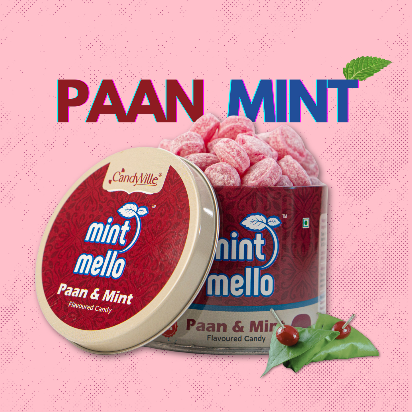 CandyVille MintMello Paan & Mint Candy Tin 340g | Pan Candy