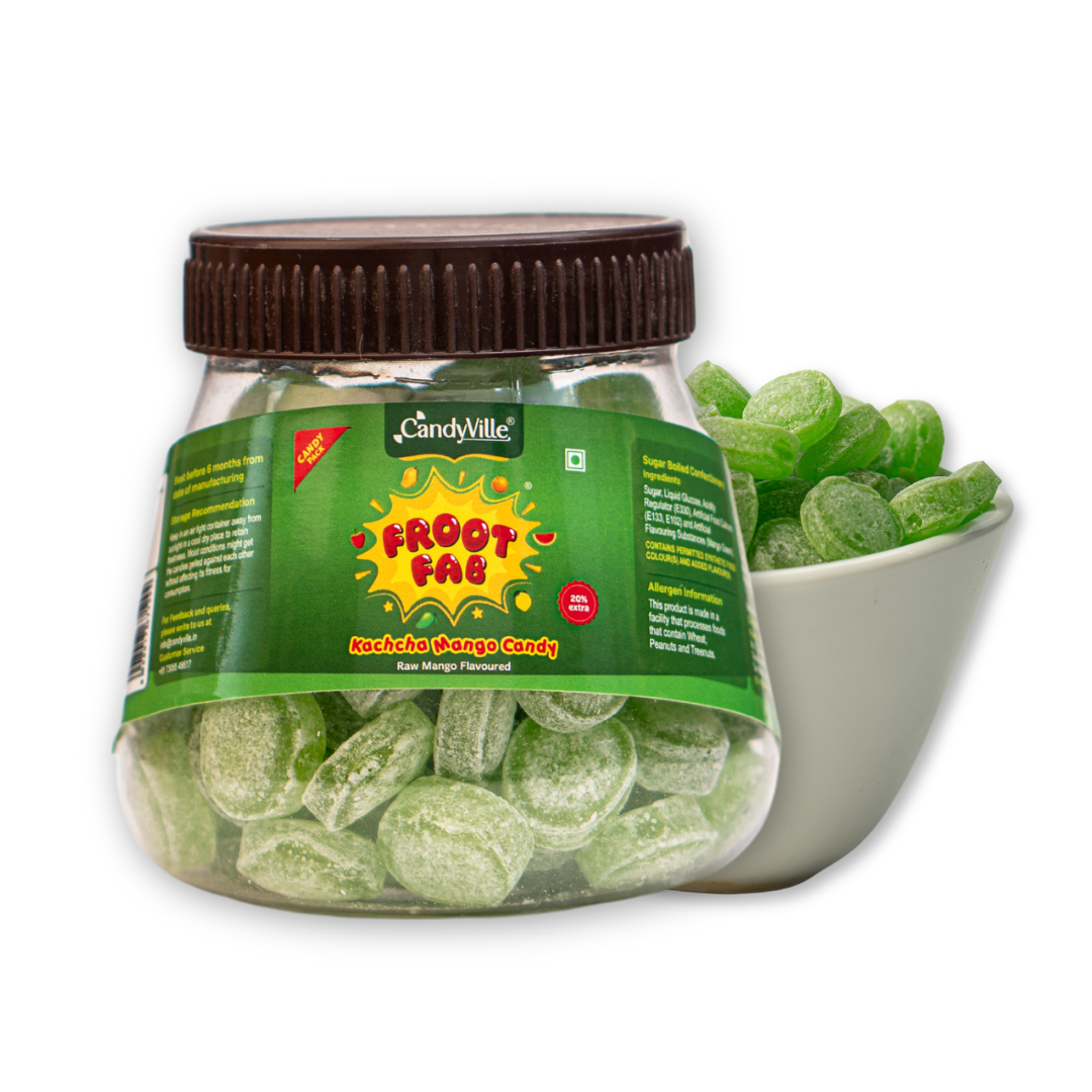 CandyVille FrootFab Kaccha Mango Candy Jar 400g