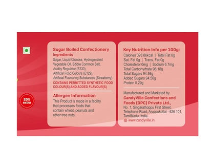 CandyVille FrootFab Strawberry Candy Jar 400g