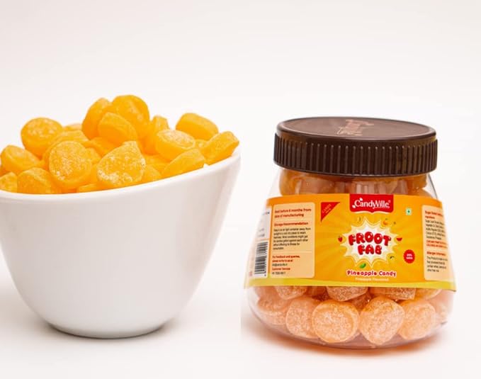 CandyVille FrootFab Pineapple Candy Jar 400g