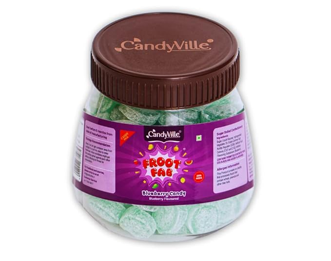 CandyVille FrootFab Blueberry Candy Jar 400g