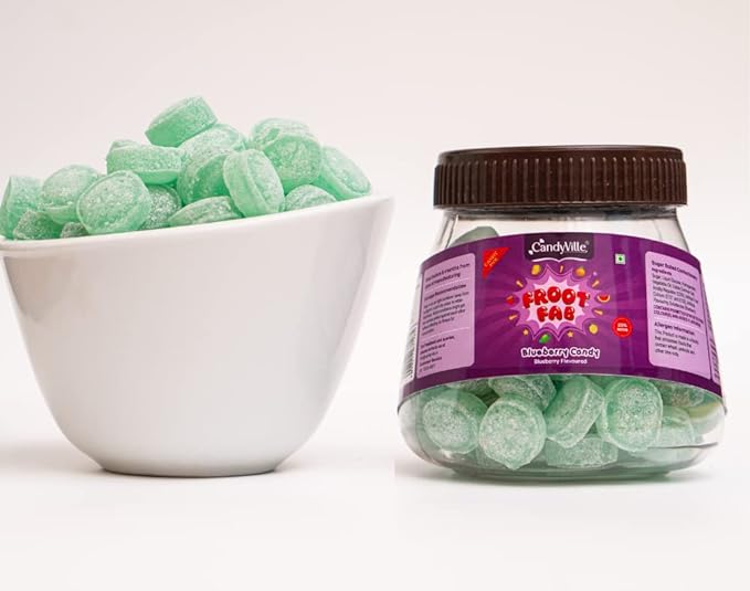 CandyVille FrootFab Blueberry Candy Jar 400g