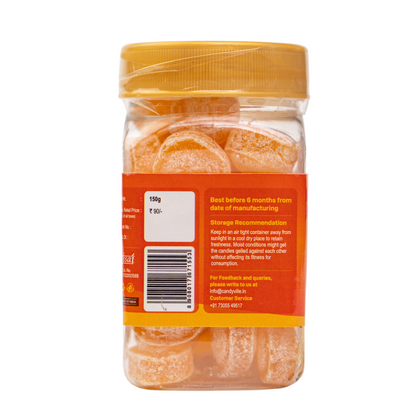 CandyVille FrootFab Orange Candy 150g Jar - Wholesale Box of 12