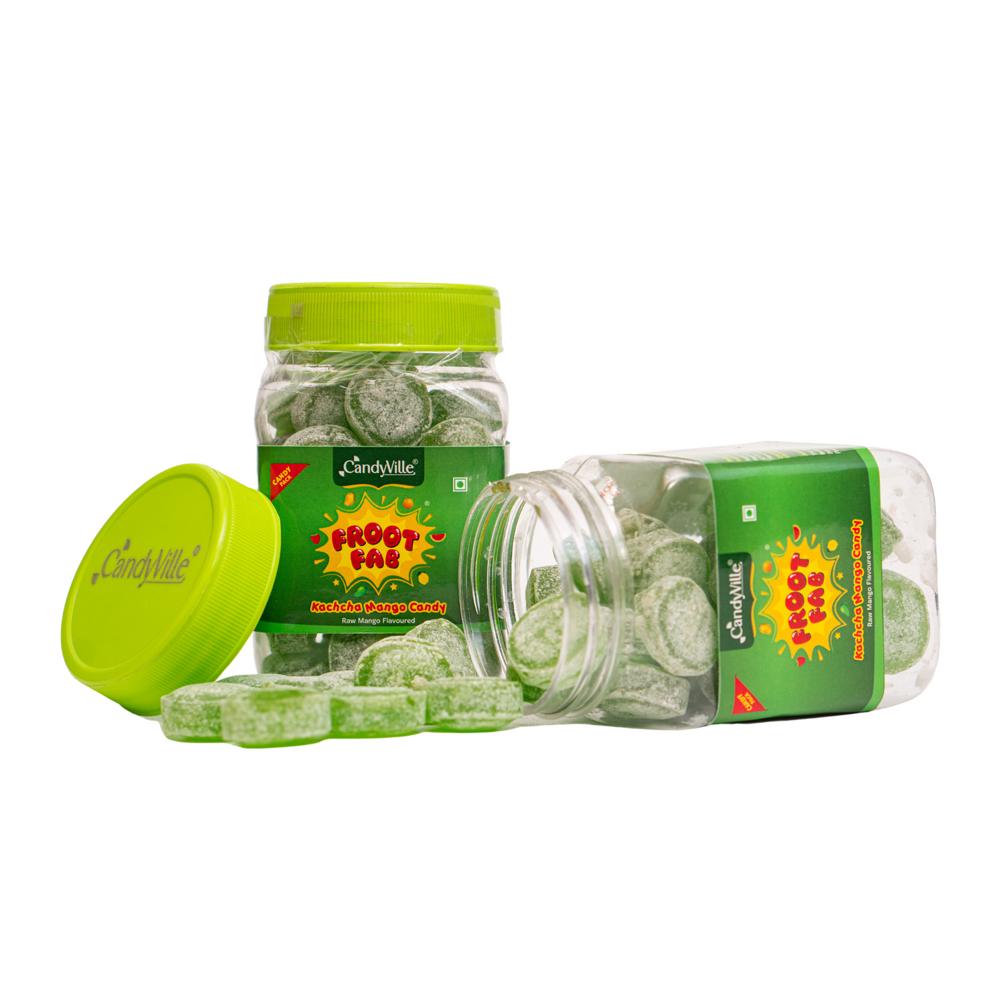 CandyVille FrootFab Kaccha Mango Candy 150g Jar - Wholesale Box of 12