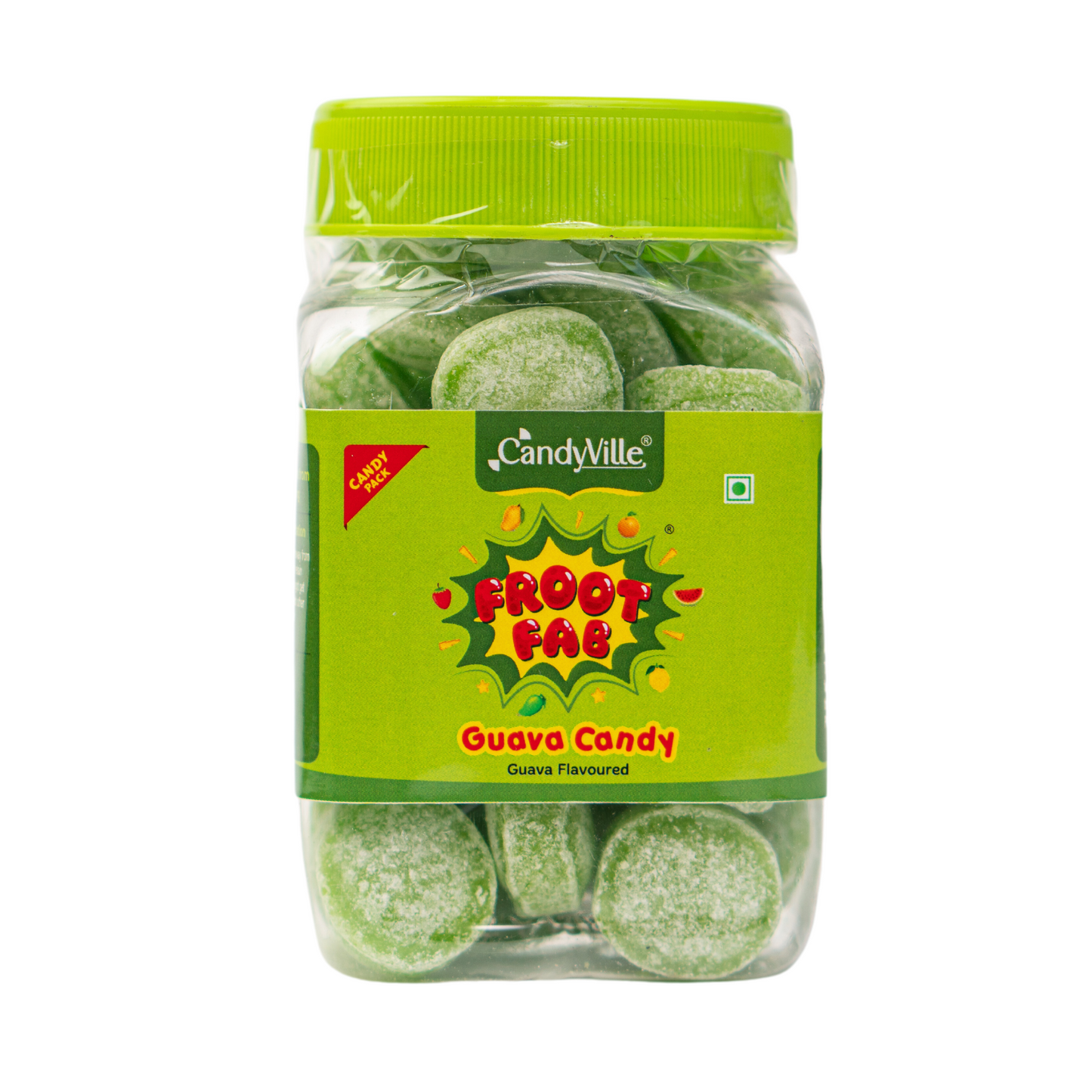 CandyVille FrootFab Guava Candy 150g Jar - Wholesale Box of 12