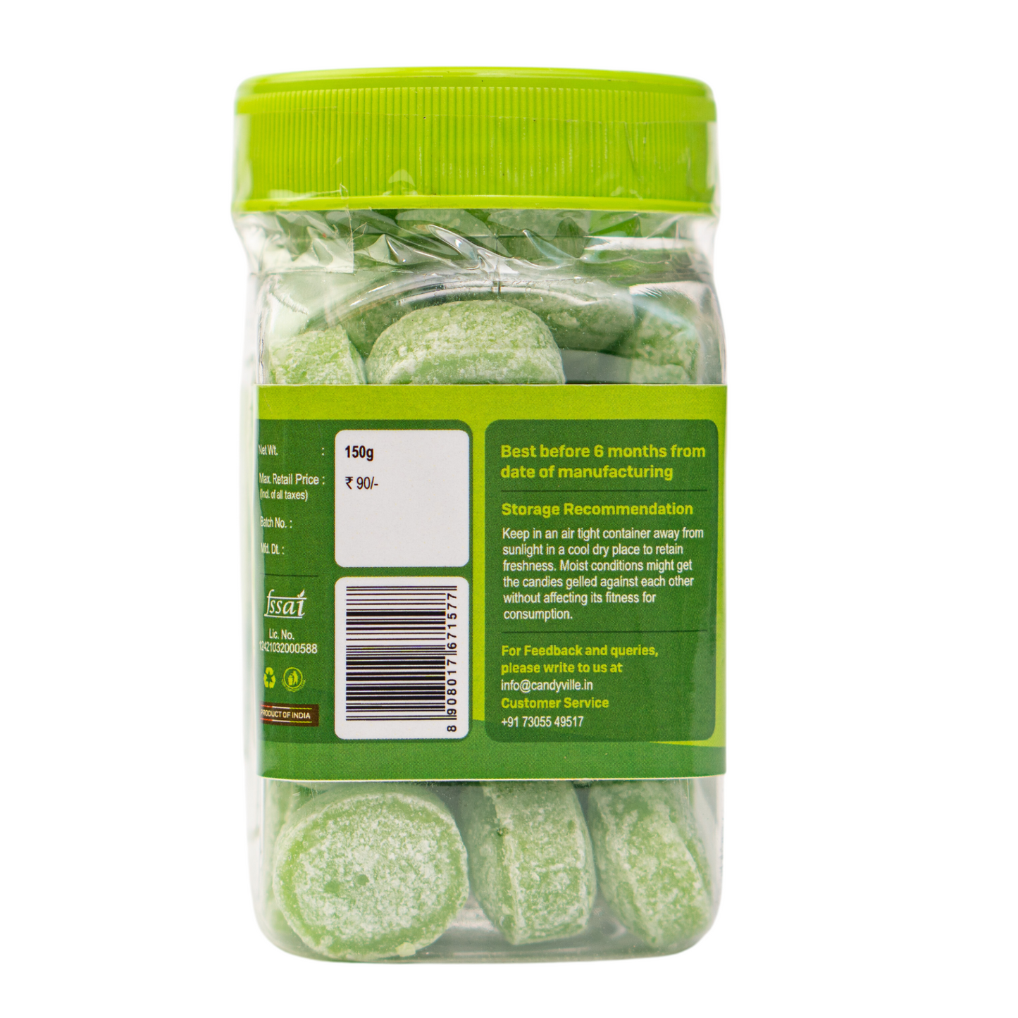 CandyVille FrootFab Guava Candy 150g Jar - Wholesale Box of 12