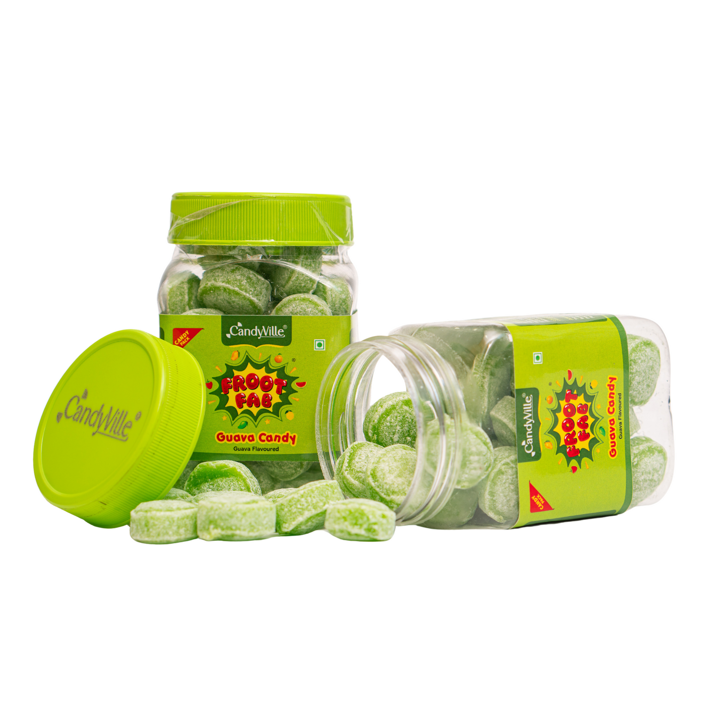 CandyVille FrootFab Guava Candy 150g Jar - Wholesale Box of 12