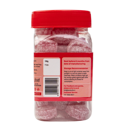 CandyVille FrootFab Strawberry Candy 150g Jar - Wholesale Box of 12