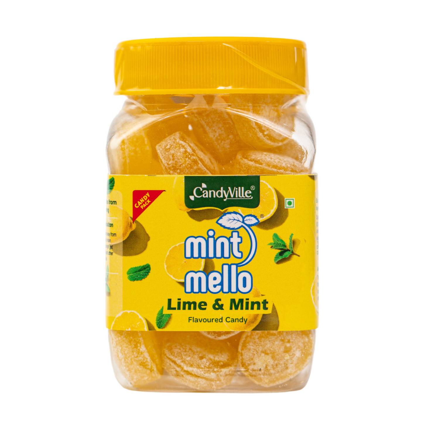 CandyVille MintMello Lime & Mint Candy 150g Jar - Wholesale Box of 12
