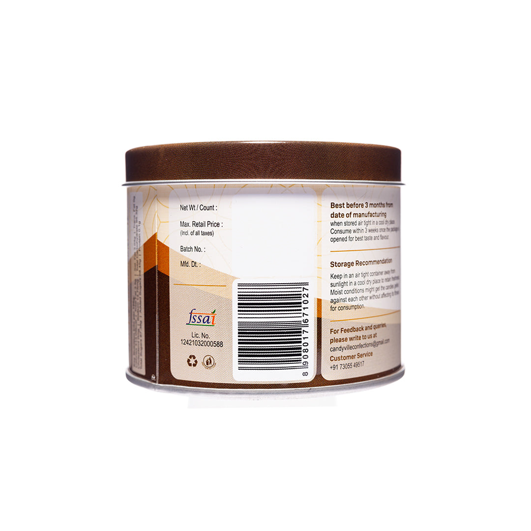 CandyVille Roasted Coconut Candy Tin 340g | Coconut Toffee brittle
