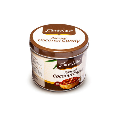 CandyVille Roasted Coconut Candy Tin 340g | Coconut Toffee brittle