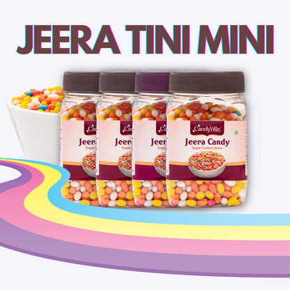 CandyVille Mukhwas Jeera Candy - Sugar Coated Jeera - Seeraga Mittai 600g (150g x 4 units)